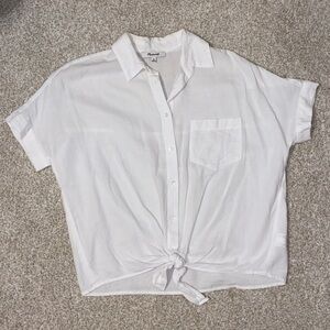 madewell tie knot shirt